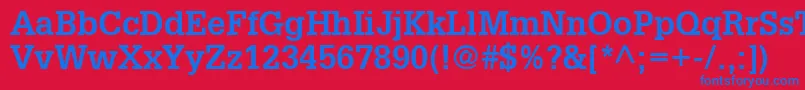 AggloriaBold Font – Blue Fonts on Red Background