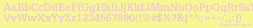 AggloriaBold Font – Pink Fonts on Yellow Background