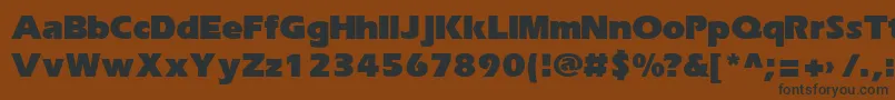 Шрифт Erikab – чёрные шрифты на коричневом фоне