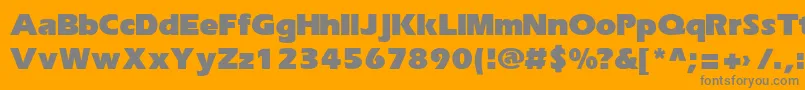 Erikab-Schriftart – Graue Schriften auf orangefarbenem Hintergrund