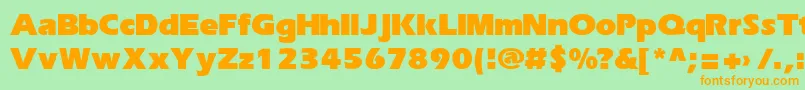 Erikab Font – Orange Fonts on Green Background