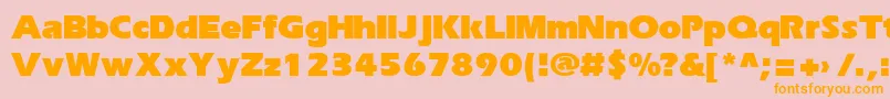 Erikab-Schriftart – Orangefarbene Schriften auf rosa Hintergrund
