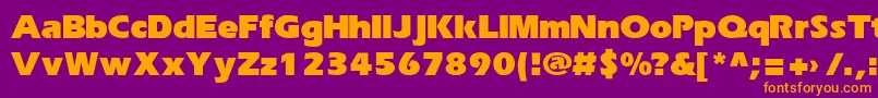 Шрифт Erikab – оранжевые шрифты на фиолетовом фоне