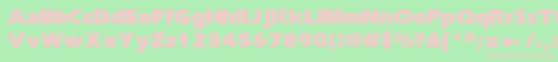 Erikab Font – Pink Fonts on Green Background