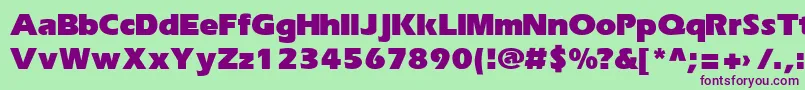 Erikab Font – Purple Fonts on Green Background