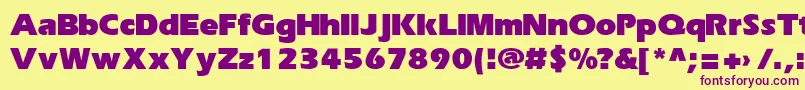Erikab Font – Purple Fonts on Yellow Background