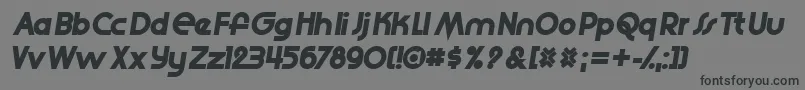 Slide Font – Black Fonts on Gray Background