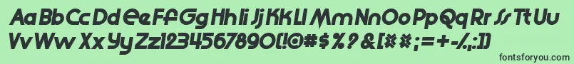 フォントSlide – 緑の背景に黒い文字