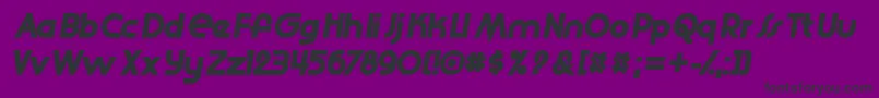Slide-fontti – mustat fontit violetilla taustalla