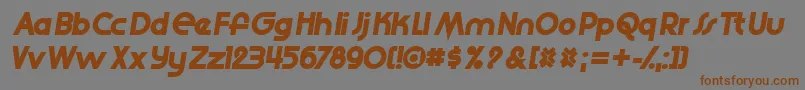 Slide Font – Brown Fonts on Gray Background