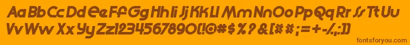 Saiba mais sobre a fonte Slide Fonte Slide – fontes marrons em um fundo laranja