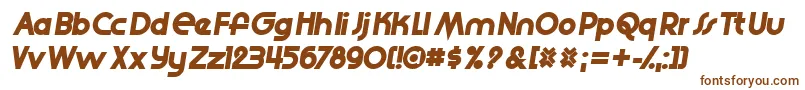 Slide-fontti – ruskeat fontit valkoisella taustalla