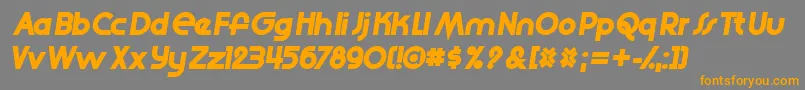 フォントSlide – オレンジの文字は灰色の背景にあります。