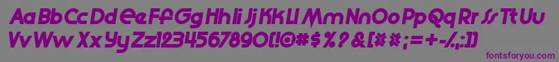 Slide Font – Purple Fonts on Gray Background