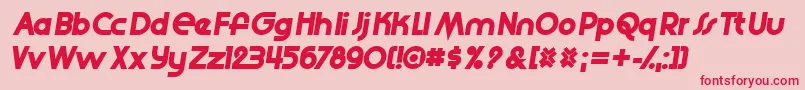 Slide Font – Red Fonts on Pink Background