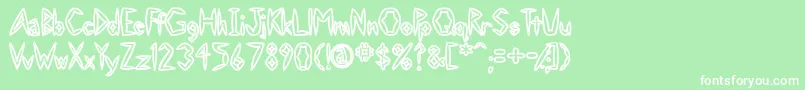 Slighrg Font – White Fonts on Green Background