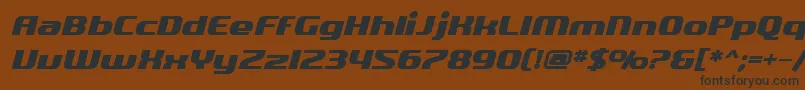 SfQuartziteBoldOblique Font – Black Fonts on Brown Background