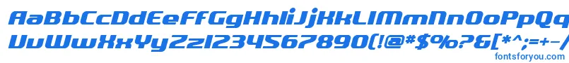 SfQuartziteBoldOblique Font – Blue Fonts on White Background