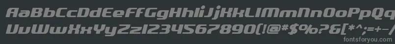 フォントSfQuartziteBoldOblique – 黒い背景に灰色の文字