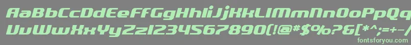 Шрифт SfQuartziteBoldOblique – зелёные шрифты на сером фоне