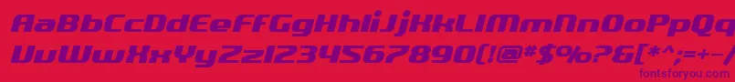 SfQuartziteBoldOblique Font – Purple Fonts on Red Background