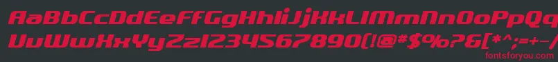 SfQuartziteBoldOblique Font – Red Fonts on Black Background