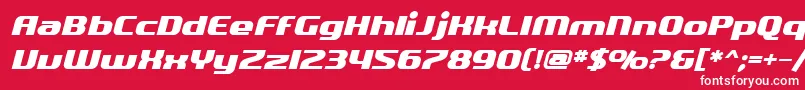フォントSfQuartziteBoldOblique – 赤い背景に白い文字