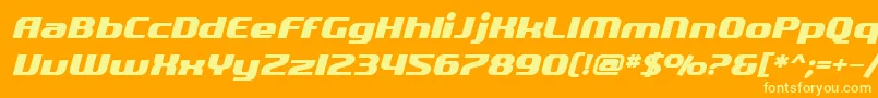 SfQuartziteBoldOblique Font – Yellow Fonts on Orange Background