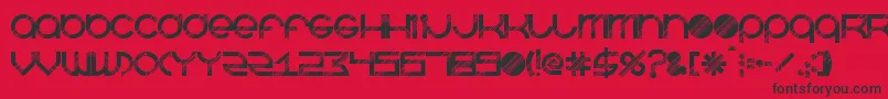 fuente BeastmodeDisco – Fuentes Negras Sobre Fondo Rojo