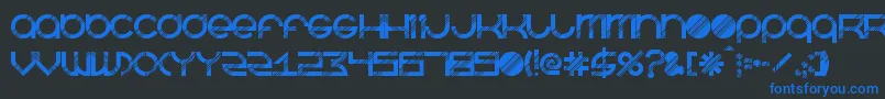 BeastmodeDisco-Schriftart – Blaue Schriften auf schwarzem Hintergrund