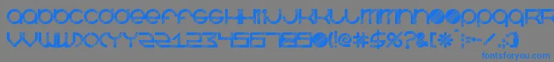 BeastmodeDisco-fontti – siniset fontit harmaalla taustalla