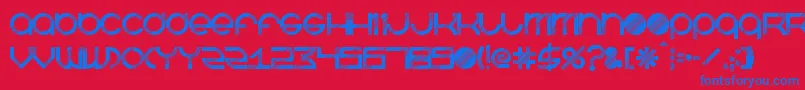 BeastmodeDisco Font – Blue Fonts on Red Background