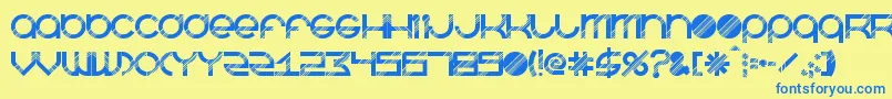 Шрифт BeastmodeDisco – синие шрифты на жёлтом фоне