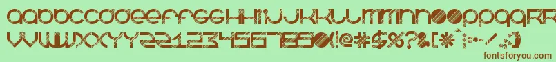 BeastmodeDisco-fontti – ruskeat fontit vihreällä taustalla
