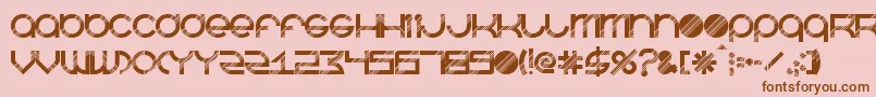 Шрифт BeastmodeDisco – коричневые шрифты на розовом фоне