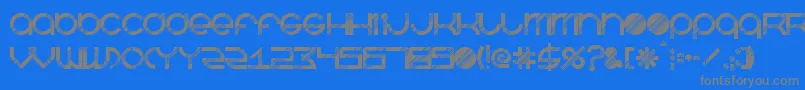 BeastmodeDisco-Schriftart – Graue Schriften auf blauem Hintergrund