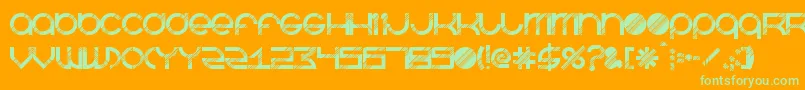 Шрифт BeastmodeDisco – зелёные шрифты на оранжевом фоне
