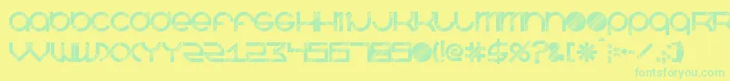 BeastmodeDisco Font – Green Fonts on Yellow Background