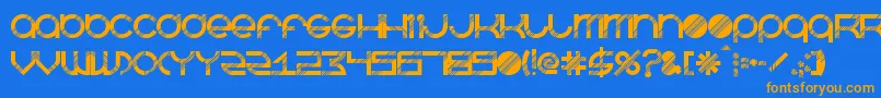 BeastmodeDisco Font – Orange Fonts on Blue Background