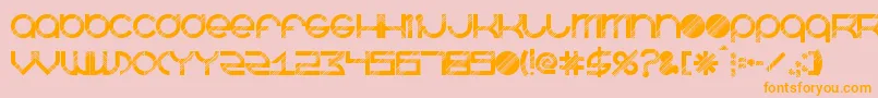 BeastmodeDisco Font – Orange Fonts on Pink Background