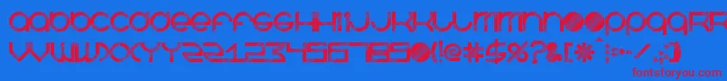 BeastmodeDisco Font – Red Fonts on Blue Background