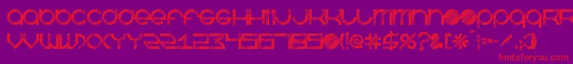 BeastmodeDisco-fontti – punaiset fontit violetilla taustalla