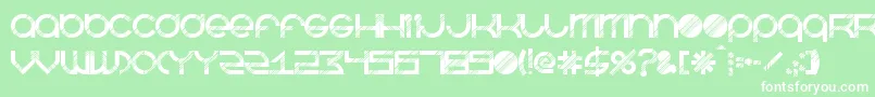 BeastmodeDisco-fontti – valkoiset fontit vihreällä taustalla