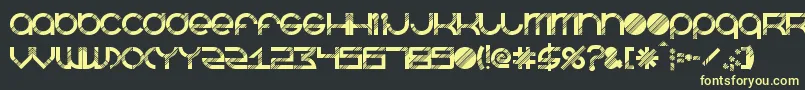 Шрифт BeastmodeDisco – жёлтые шрифты на чёрном фоне