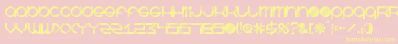 Шрифт BeastmodeDisco – жёлтые шрифты на розовом фоне