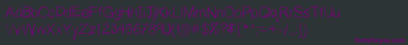 フォントYahfieNormal – 黒い背景に紫のフォント