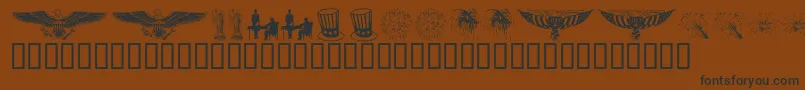 KrCelebrate2002 Font – Black Fonts on Brown Background