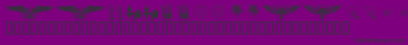 Шрифт KrCelebrate2002 – чёрные шрифты на фиолетовом фоне