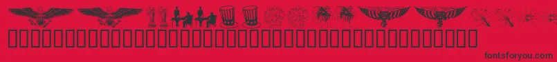 KrCelebrate2002 Font – Black Fonts on Red Background