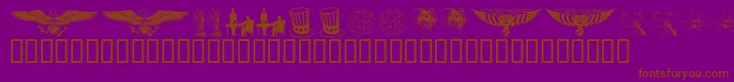 fuente KrCelebrate2002 – Fuentes Marrones Sobre Fondo Morado